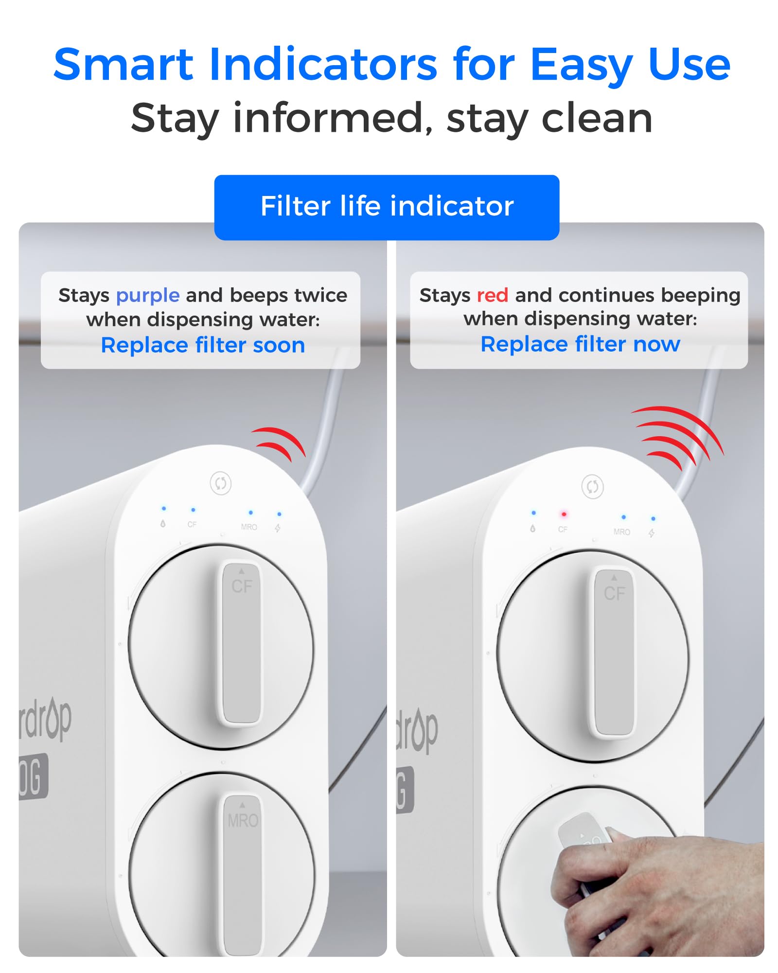 Waterdrop WD-G2P600-RO Filter Replacement for WD-G2P600-W Reverse Osmosis System 2-year Lifetime Reduce PFAS — view 8
