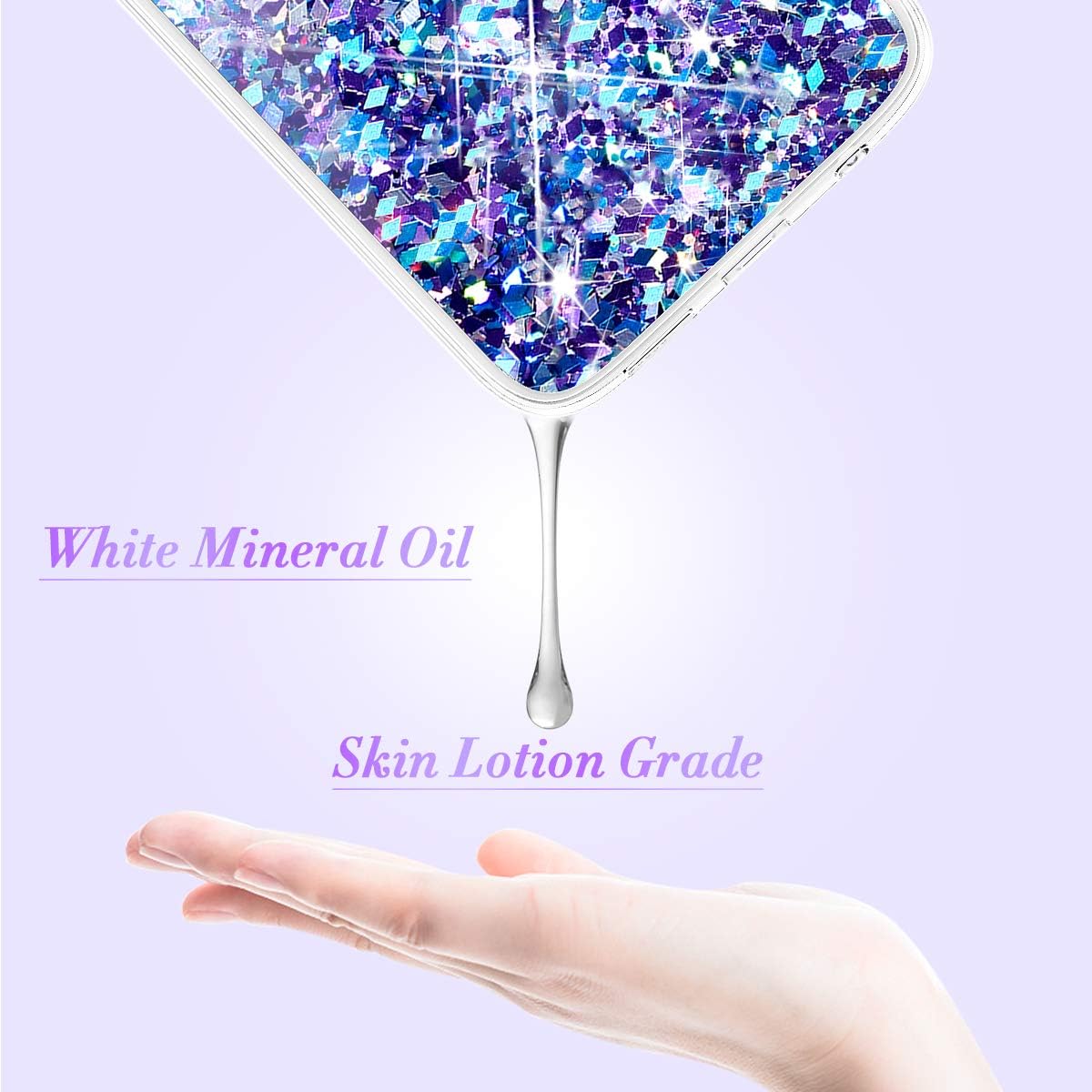 Caka Galaxy S7 Edge Case, Galaxy S7 Edge Glitter Case Liquid Series Luxury Fashion Bling Flowing Liquid Floating Sparkle Glitter Girly Soft TPU Case for Samsung Galaxy S7 Edge (Blue Purple)