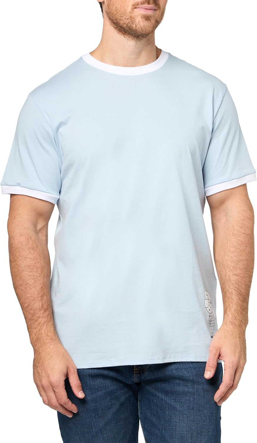 Karl Lagerfeld Mens Short Sleeve Crewneck Contrast Trim T-Shirt - Image 6