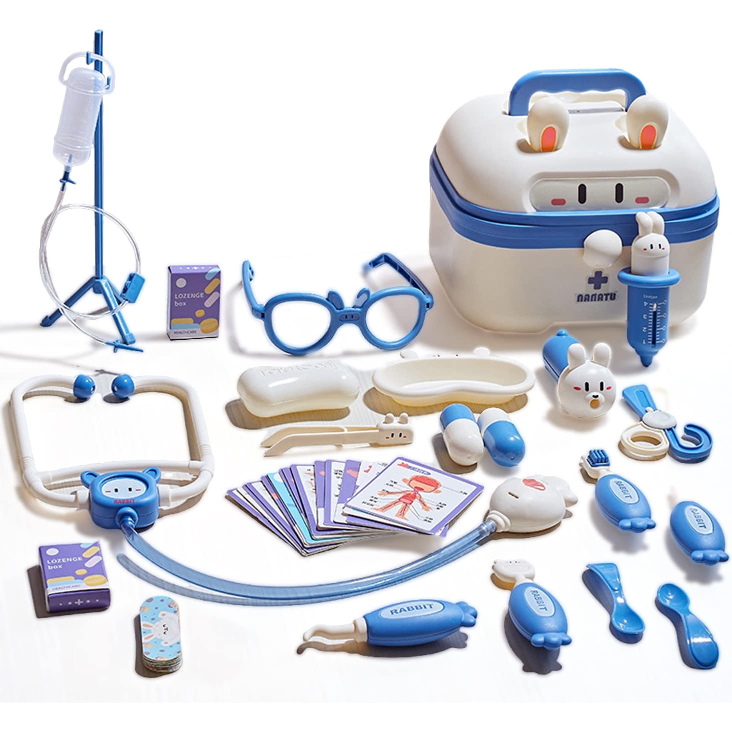 Doctor Kit for Kids - Pretend Play Educational Doctors Toys, Medical Kit with Stethoscope, Doctor Playset for Dentist Doctor, Role Play Toys for 3 4 5 6 7 8 Years Old Girls & Boys Toddler Gifts