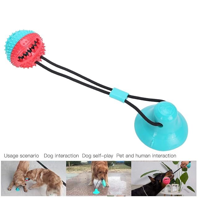 Foto 4 de 6 de Pssopp Bola de Ventosa para Masticar para Perros Bola de Ventosa interactiva para Perros multifunción Bola…