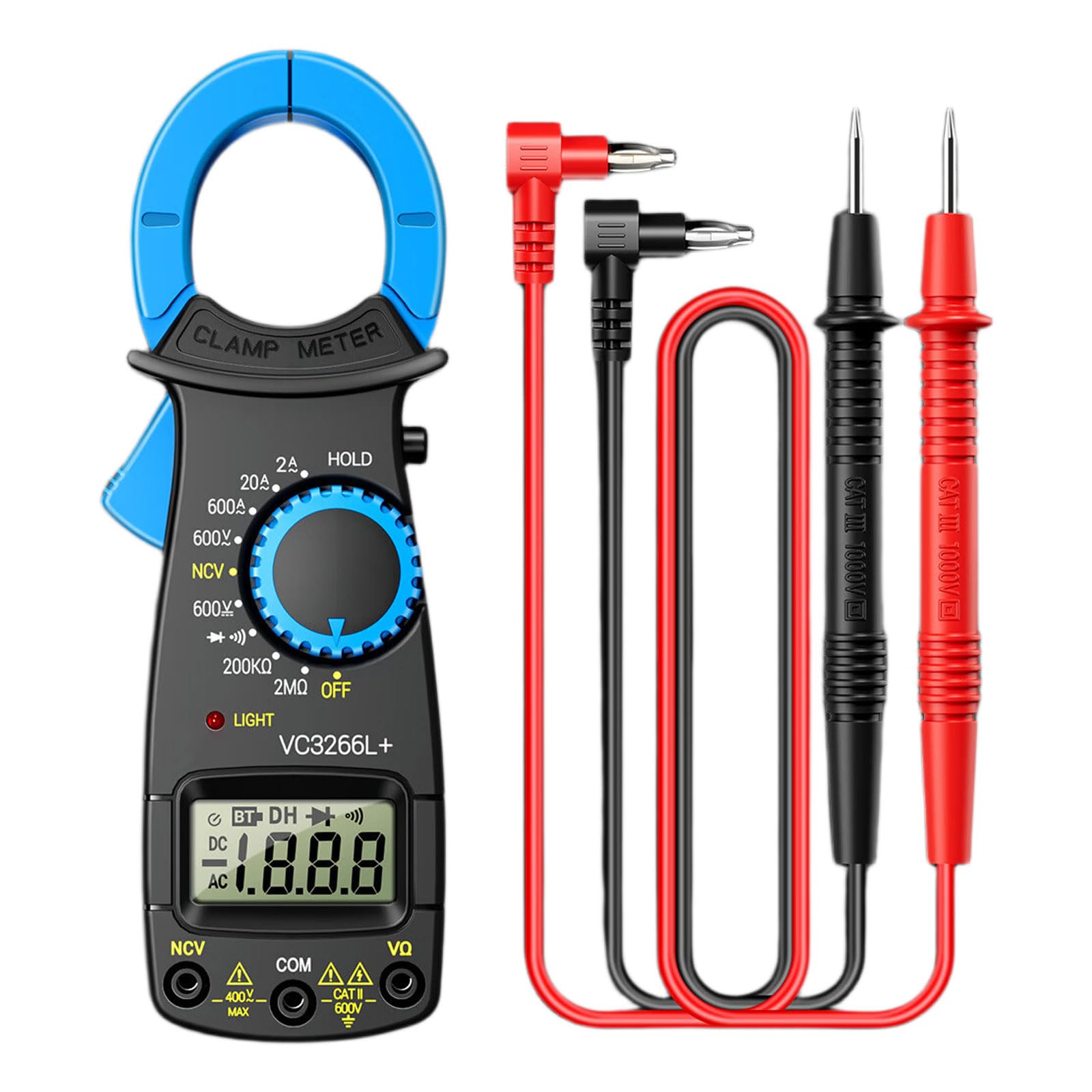 Tsophreniq 1999 Counts Digital Clamp Meter 600A Current Tester Voltmeter Ammeter Diode Professional Electrician Tool Digital Clamp Meter