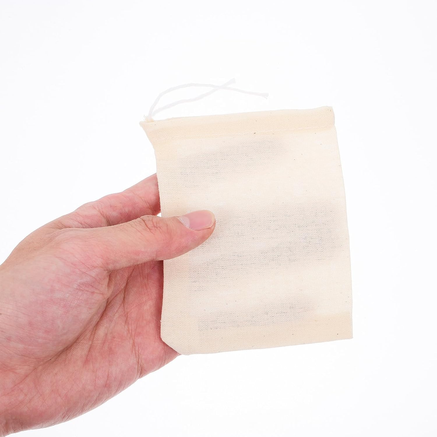 Drawstring Bags Multi Functional Use Cotton 60pcs Muslin Reusable Sachet Bags with Easy to Carry for Brewing Tea Herbs Spices and Coffee for Home Supplies