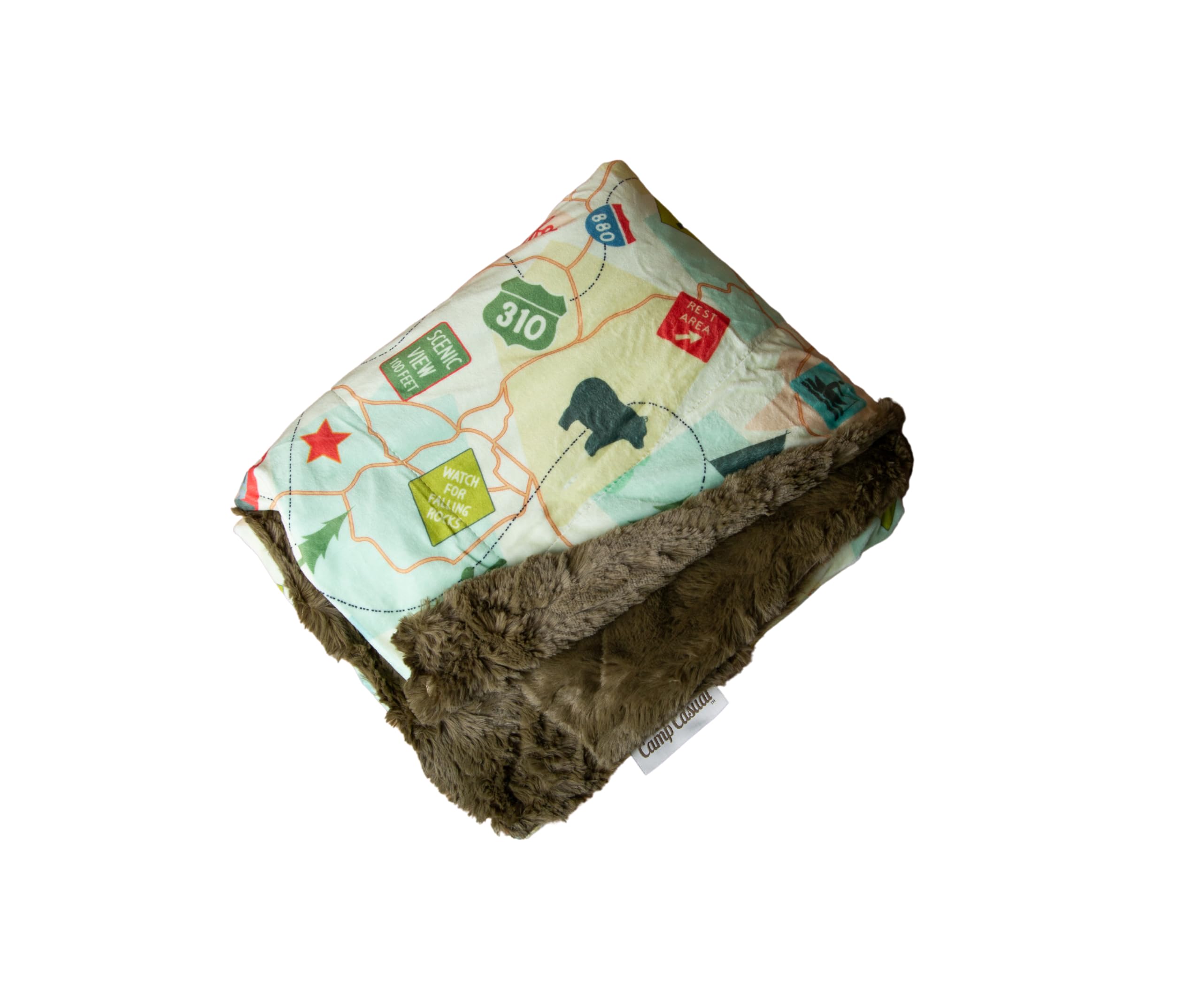 Camp Casual CC-005TM The Throw Plush Blanket - Travel Map, 50"x60"-image-2