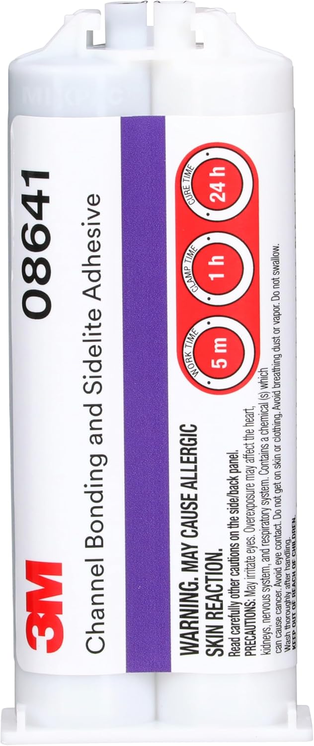 3M Channel Bonding and Sidelite Adhesive, 08641, 47.3 mL Cartridge, Expoxy, Rapid Curing