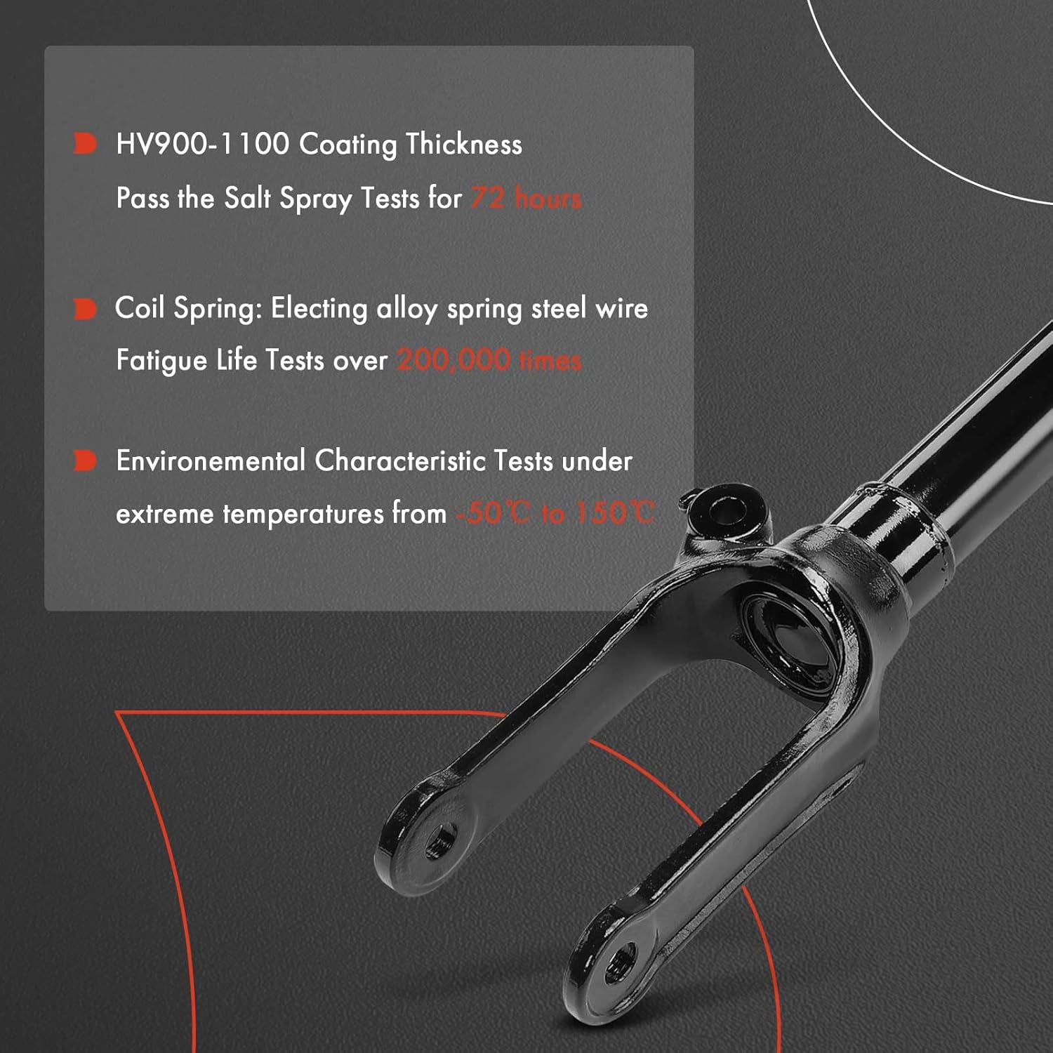 A-Premium Front Complete Strut and Coil Spring Assembly Compatible with Mercedes W251 Series R320 2007-2009, R350 2006-2013, R500 2006-2007, w/o Air Suspension, 2-PC Set