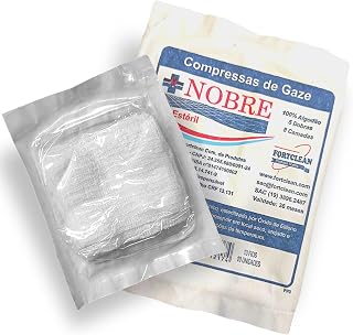 Compressa De Gaze ESTÉRIL 13 Fios Hidrófila 100 Unidades (10 pacotes c/ 10 gazes)