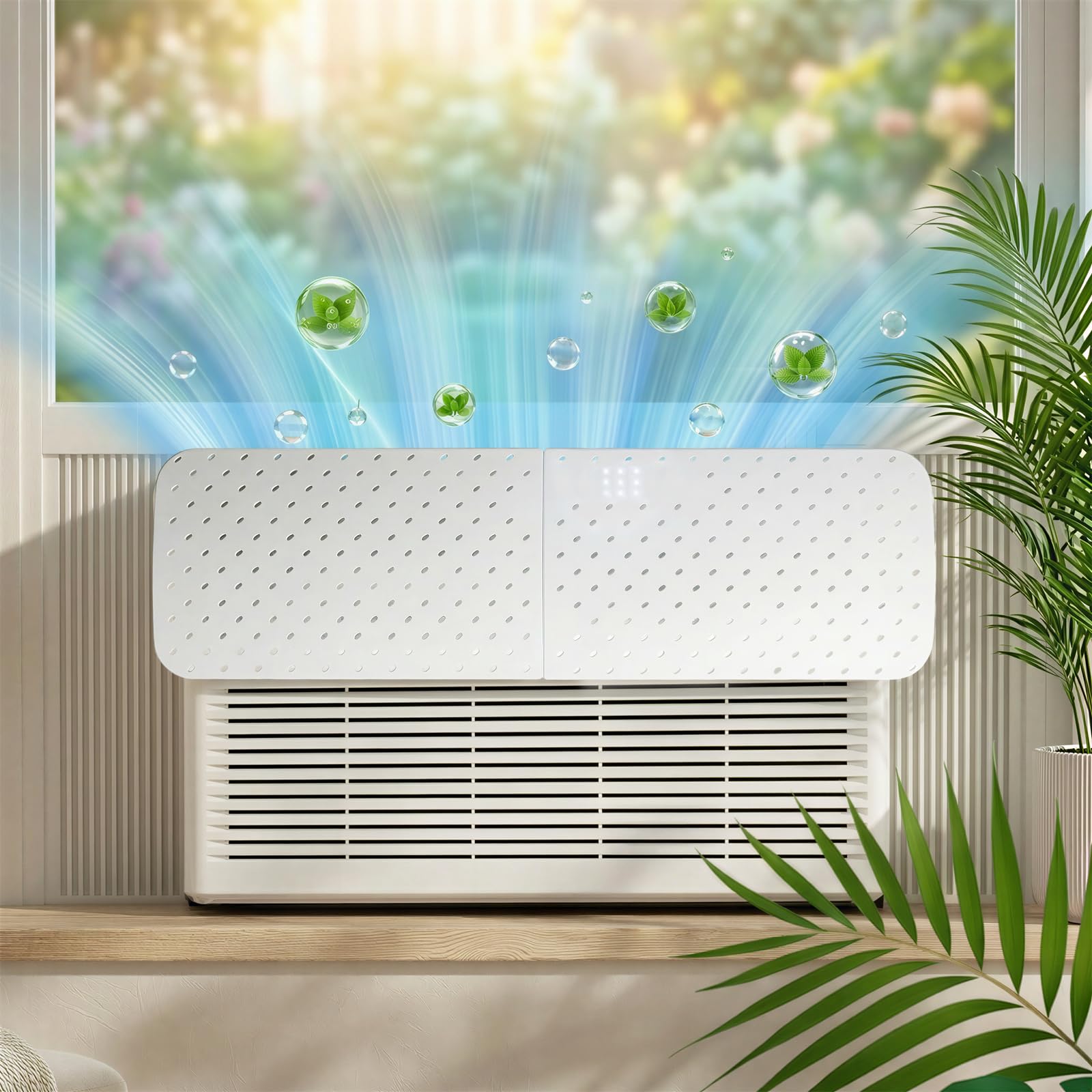 Photo 1 of ***STOCK PHOTO FOR REFERENCE ONLY***
AirFlow Pro Cool & Pure Window Air Conditioner Deflector with Negative Ion Purifier, Adjustable AC Vent Deflector for Mini Split & Window Units, Universal ABS Air Vent Deflector to Prevent Direct Blow