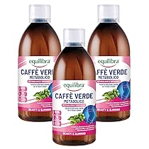 Equilibra Integratori Alimentari, Caffè Verde Metabolico, Integratore per l’Equilibrio del Peso Corporeo, con Tè Verde, Ananas, Betulla, Tarassaco e Caffè Verde, 3 Bottiglie da 500 ml