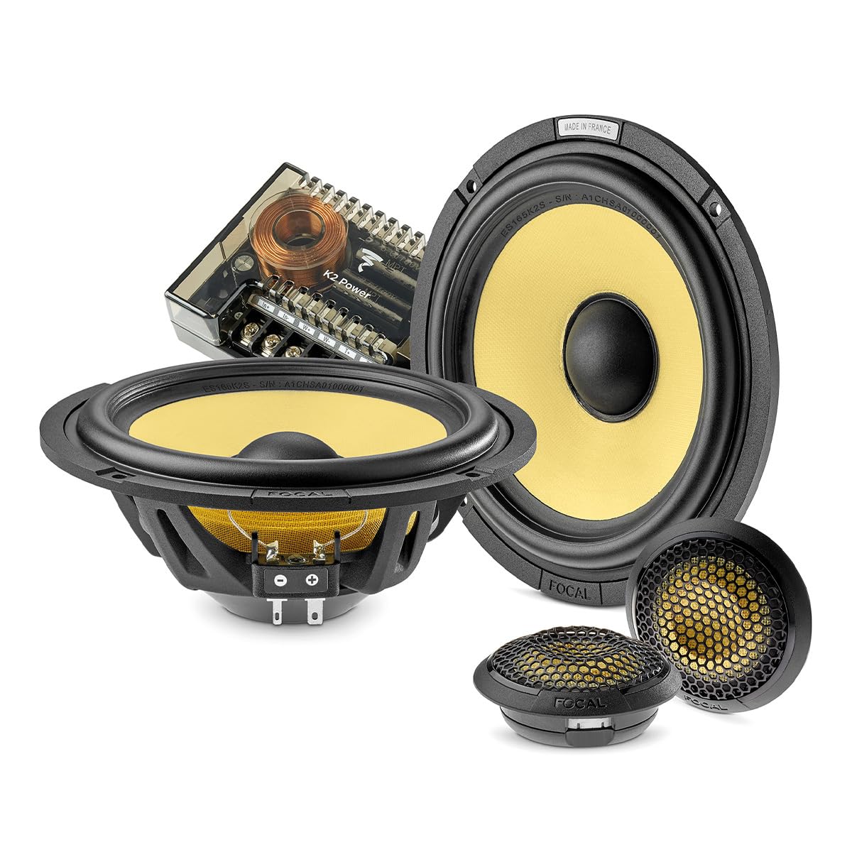 Amazon.co.jp: Focal ES 165 K2S 6.5インチ K2 EVO シャロー 2ウェイ 
