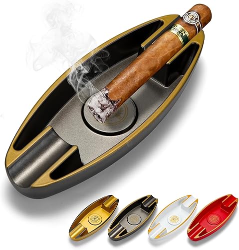Cenicero de cigarros con 2 portavasos, cenicero portátil de viaje, único para exteriores e interiores