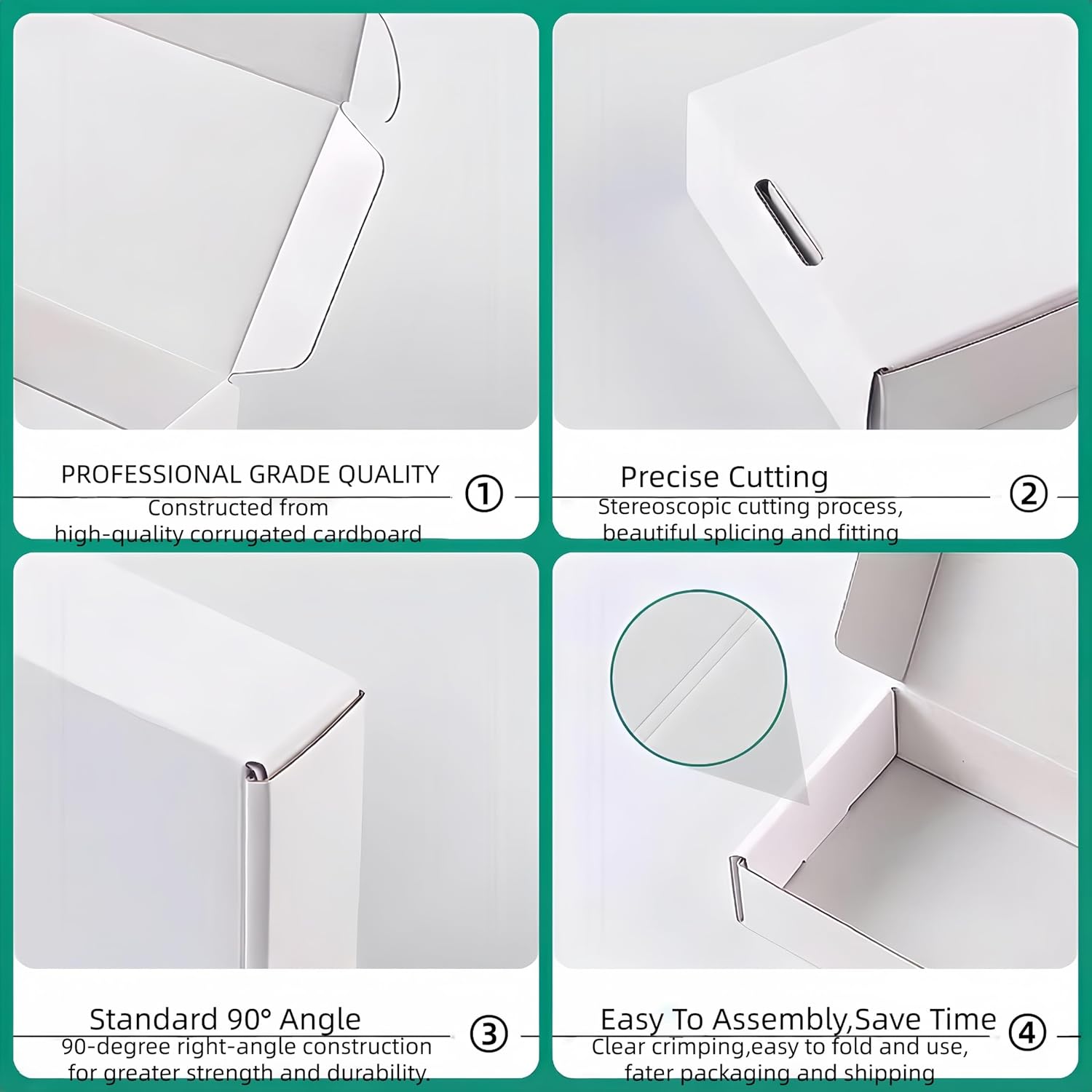 Small White Box x 2 Inch Recyclable Corrted Mailers Stora