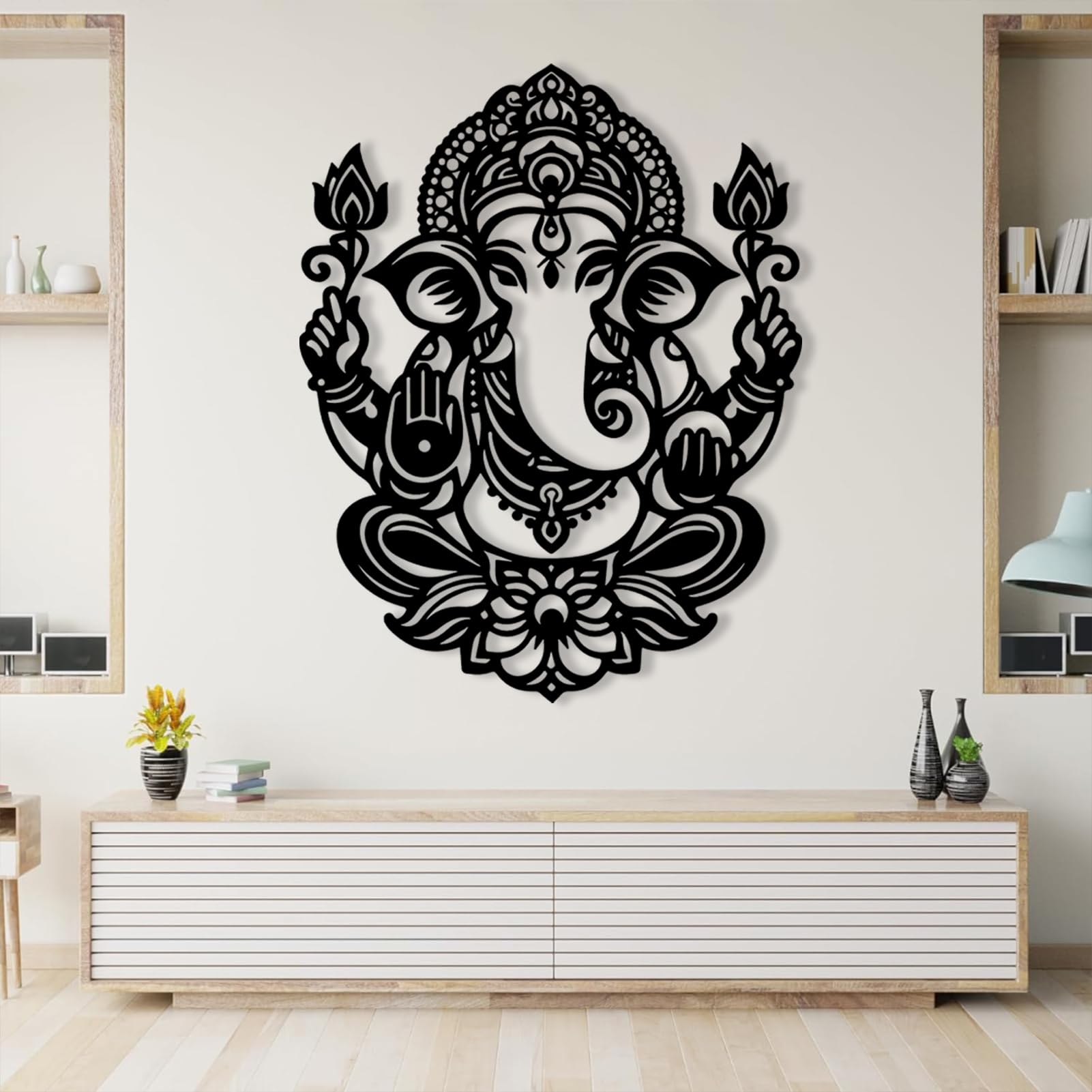 Décoration murale ethnique Ganesh : le cadeau spirituel parfait en métal