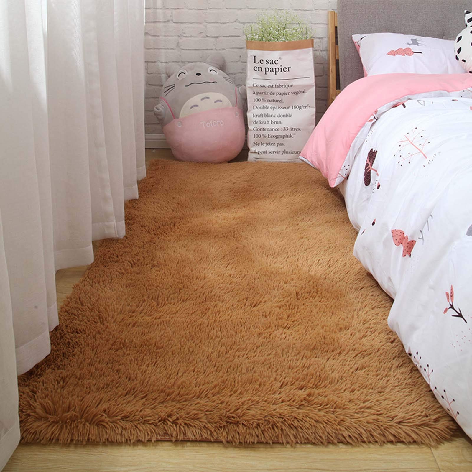 Puszyste, miękkie dywany do salonu 20 x 31 cali, pluszowy, włochaty, aksamitny dywan do sypialni, świąteczne, urocze i wygodne dywany do pokoju dziecięcego
