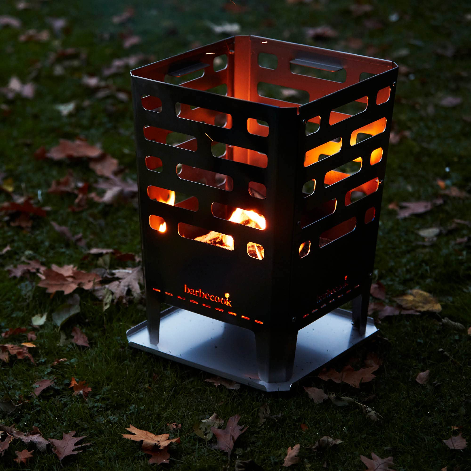 Barbecook brasero Jill en Acero corten, brasero de Exterior, 38x38x55cm