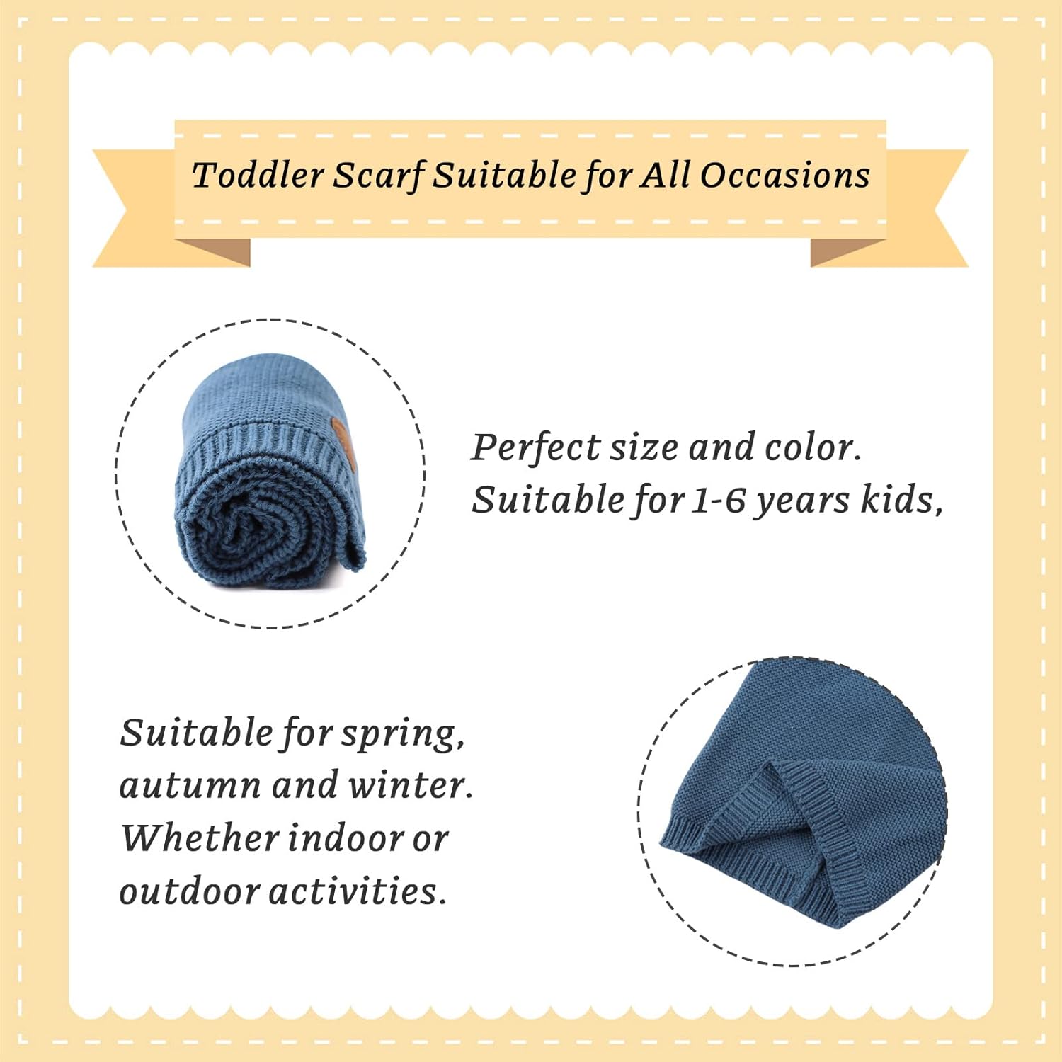 Winter Baby Boys Scarf Cotton Girls Neck Warmer Autumn Warm Knitted Scarves for Toddler Kids - Image 2