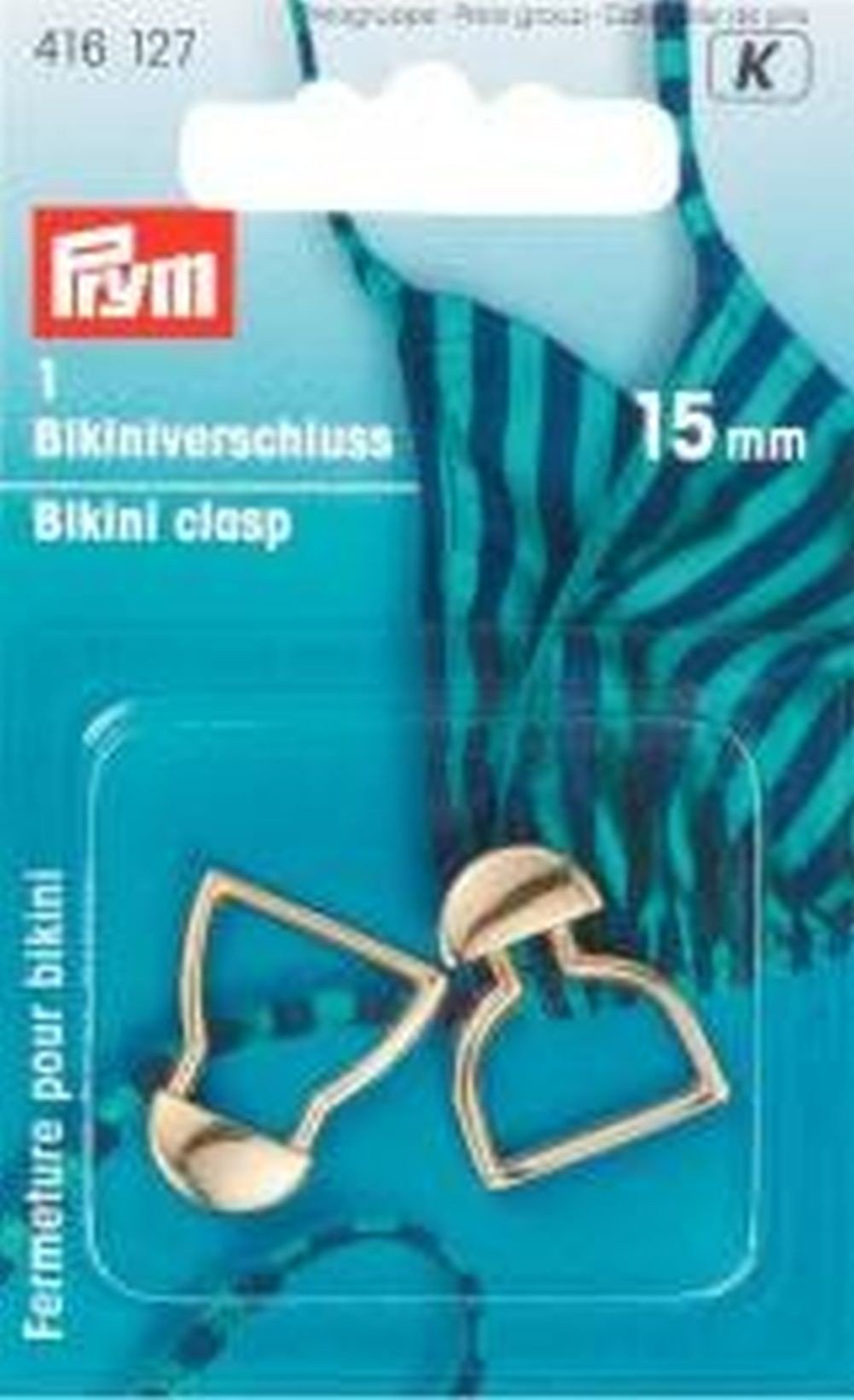 Prym - Bikini and Belt Clasp Steel Silver (15mm) Hook - 1 Unit