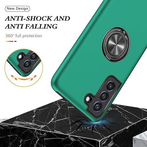 Miniatura 7 de Funda para Galaxy S21, S21 con protector de pantalla de TPU flexible autorreparable, 2 unidades, grado militar, doble a prueba de golpes, funda