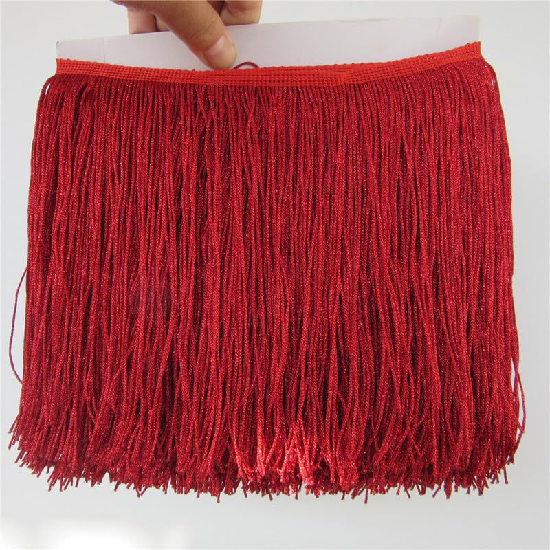 Szeroka koronka z frędzlami, Multicolor Polyester Lace Fringe Trim 15-30cm(Gold,15cm)