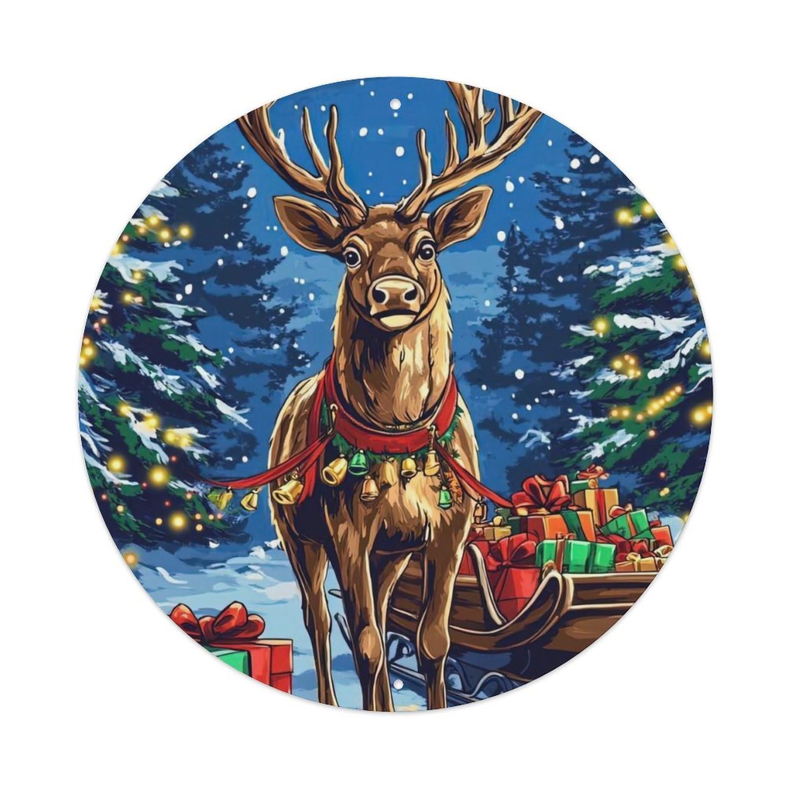 Animal Elk in The Forest Artwork Metal Tin Sign