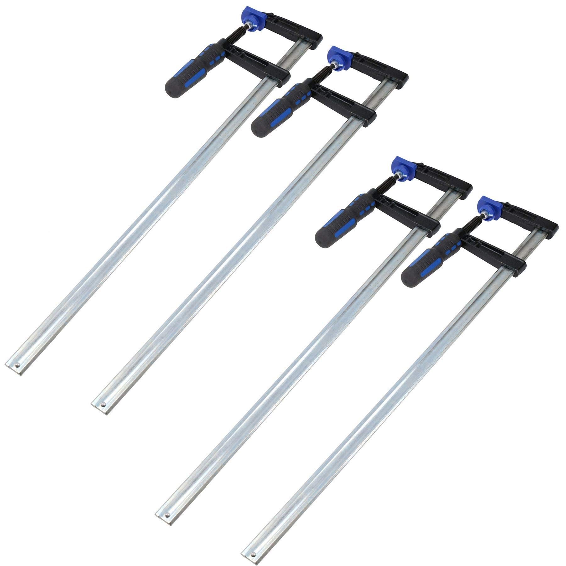 Ab Tools -Us Pro F Clamp 600Mm X 80Mm 4Pc Heavy Duty Sliding Bar Profile Clamp Holder Fastener Fastening