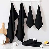 Vista 7 de Homaxy Juego de 8 paños de cocina y paños de cocina 100% algodón, 12 x 12 pulgadas y 13 x 28 pulgadas, juego de 8 paños de cocina a granel, ultra