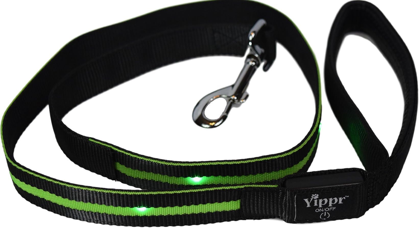 Yippr Classic LED Dog Leash - USB Rechargeable Light Up Dog Leash โ 7 Colors (Blue, Green, Orange, Pink, Red, Yellow, White) โ Dog Leashes with Light Increases Safety for Walking Your Pet