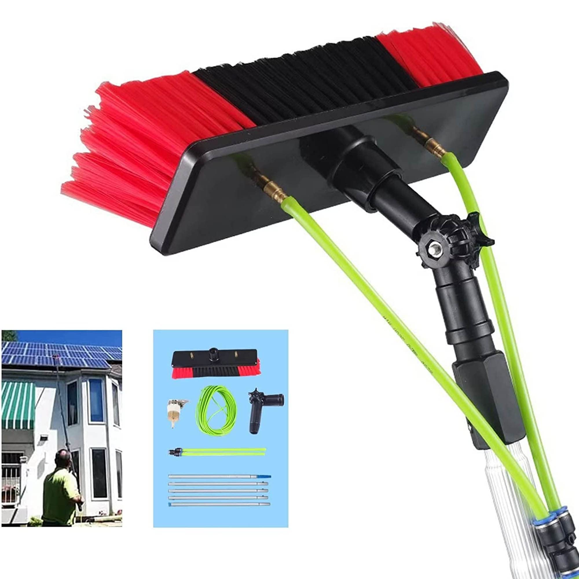 Tige de brosse photovoltaïque pour nettoyer les vitres hautes