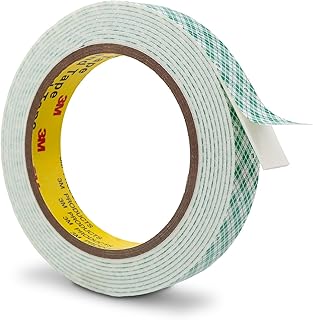 3M Double Sided Foam Tape 0.75" x 10Ft 1 Pack White Double Coated Urethane Adhesion Polyurethane Tape for Bonding Attaching Mounting Interior Signage Nameplates DIY Card