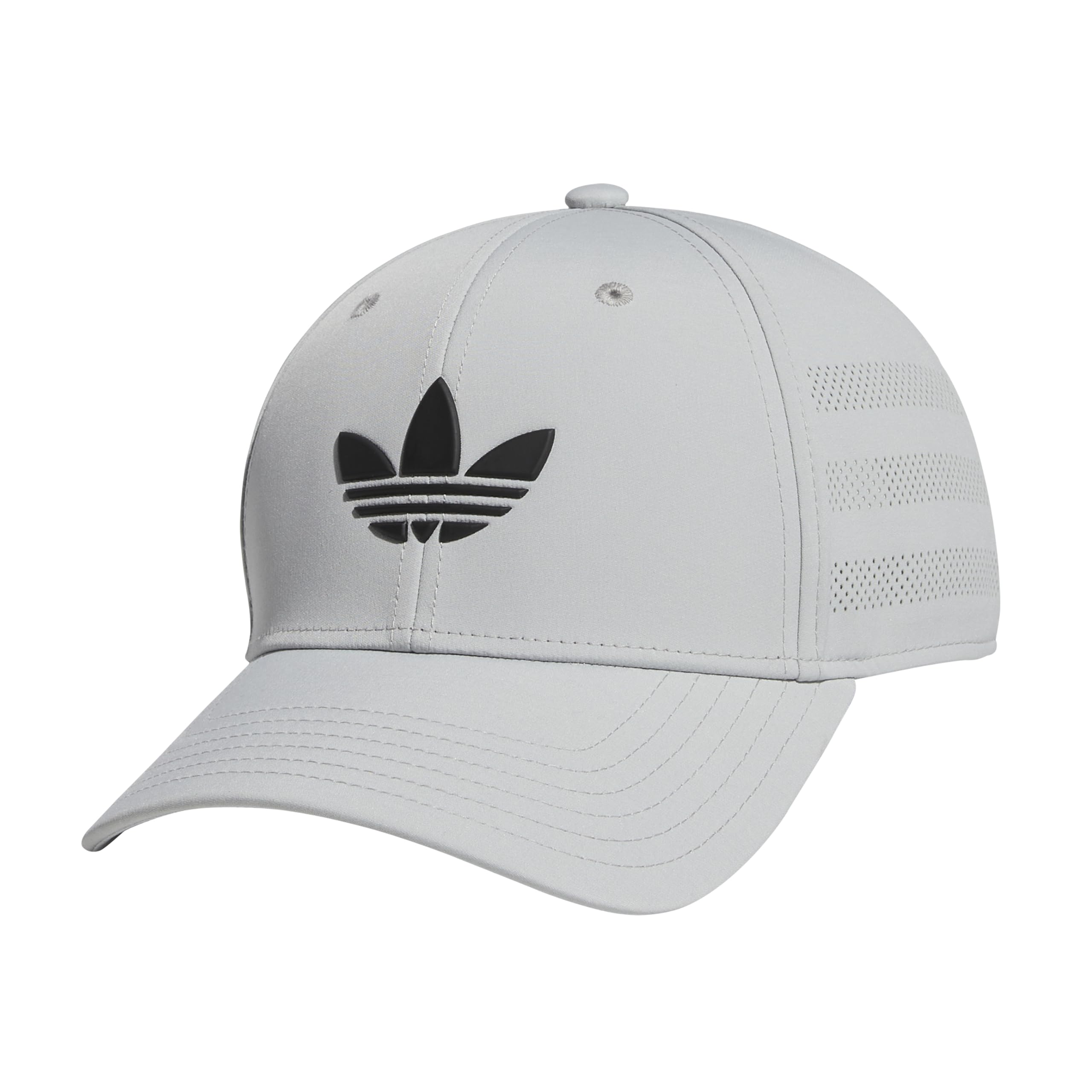 adidas Originals Men's Beacon Structured Precurve Snapback Cap, Stone Grey/Black, One Size