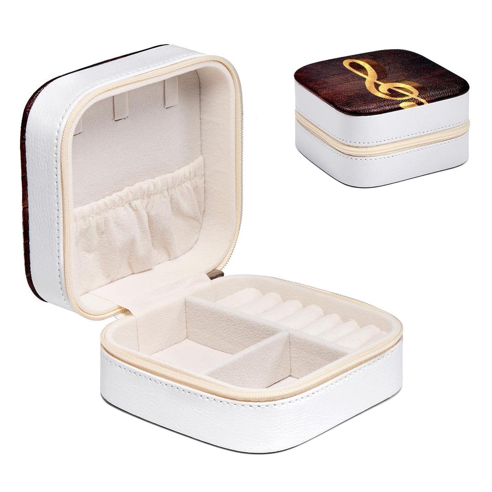 Boîte à bijoux pour femme et filles motif note de musique, le cadeau d'anniversaire parfait