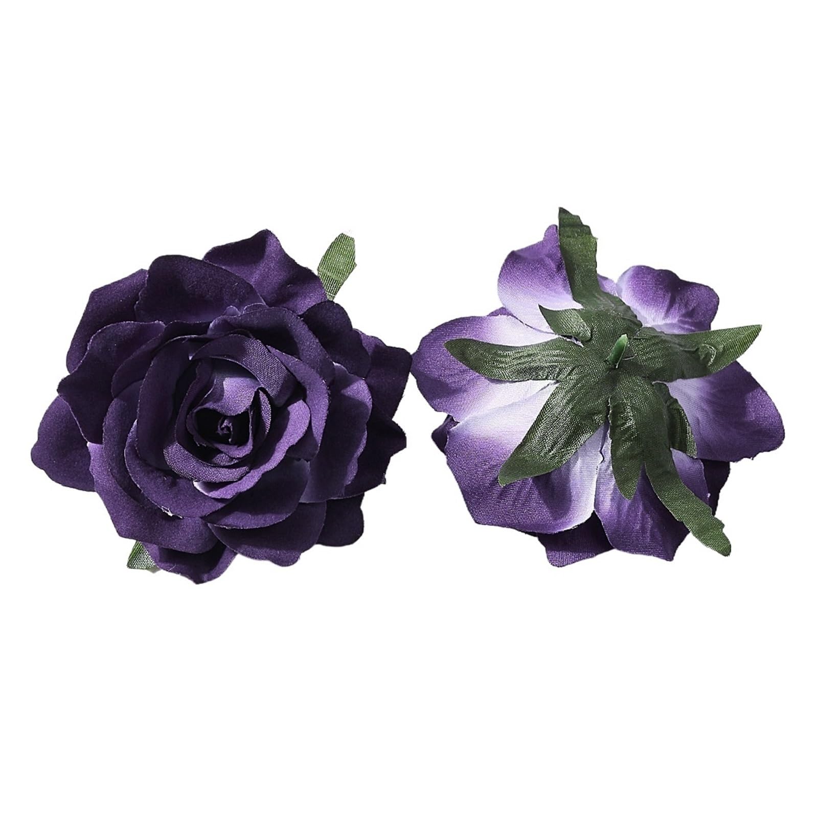 Casetlong 5Pcs 10cm Artificial Flowers Heads Silk Fake For Home Decor Marriage Wedding Decoration DIY Garland Accessories(PURPLE)