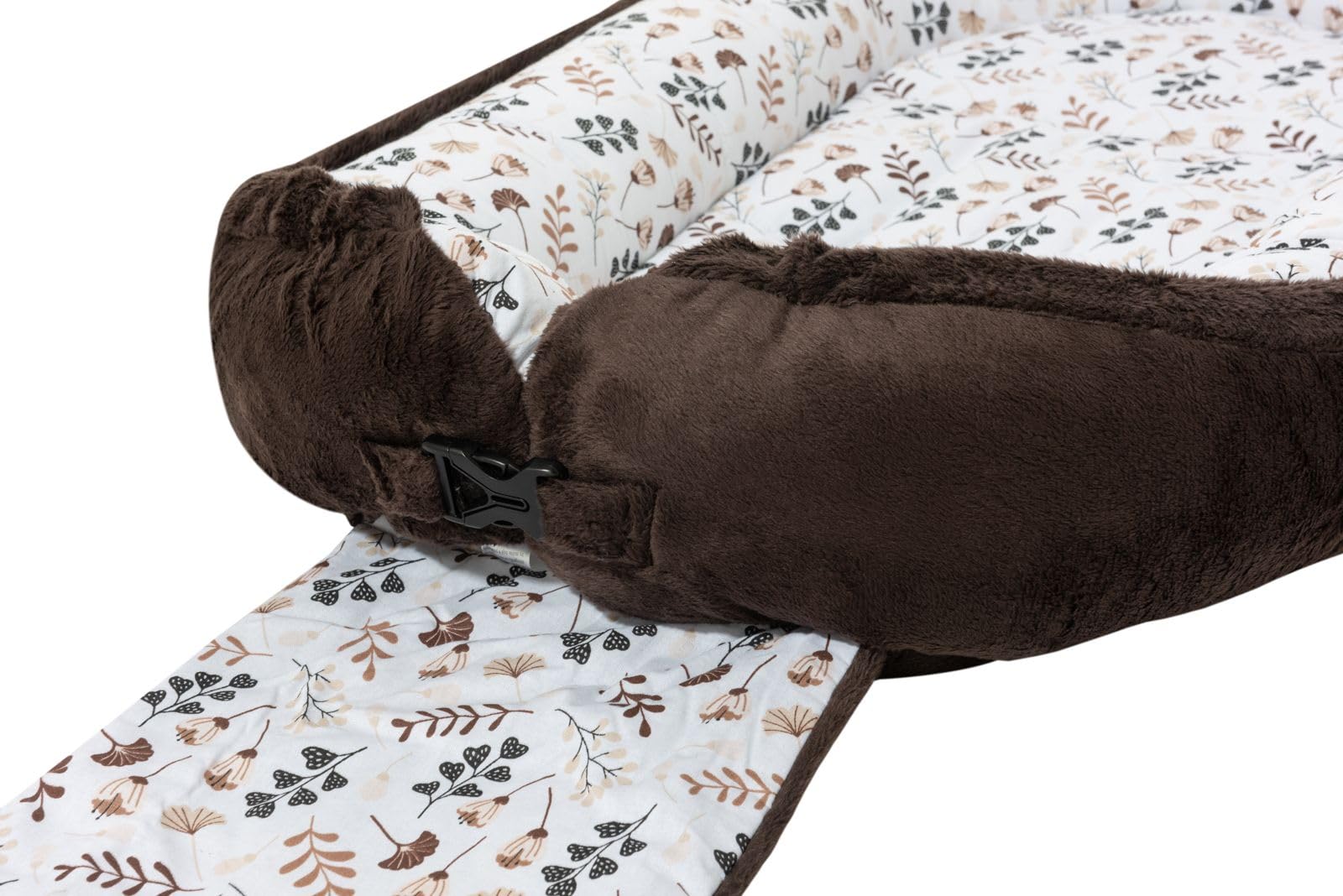 Bellochi Choco Arcadia Nid pour nouveau-né | Chaise longue | 100% coton | 90 x 60 x 12 cm – avec bords de protection | 0-9 mois | Choco Arcadia