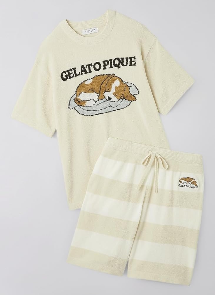 ★ジェラートピケ エアモコ ジャガードプルオーバー＆ロングパンツ 上下セット★ PEANUTS】ベビモコジャガードプルオーバー&ロングパンツセット