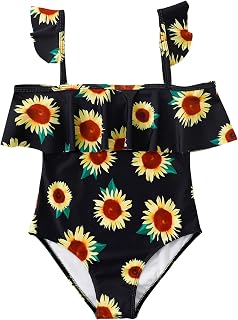 Biquíni com estampa de vaca, roupa de banho de verão, roupa de banho vazada, para meninas, crianças, babados, roupas infantis e meninas