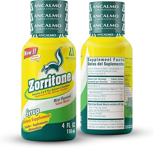 Miniatura 2 de Zorritone, Jarabe enriquecido con vitaminas A y D, Ayuda a aliviar el dolor de garganta y la picazón, Mejora síntomas menores de resfriado, Sabor a