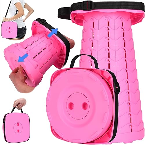 Miniatura 10 de Fishboy Taburete plegable mejorado, capacidad máxima de peso de 400 libras, ligero pero resistente, taburete plegable retráctil telescópico plegable