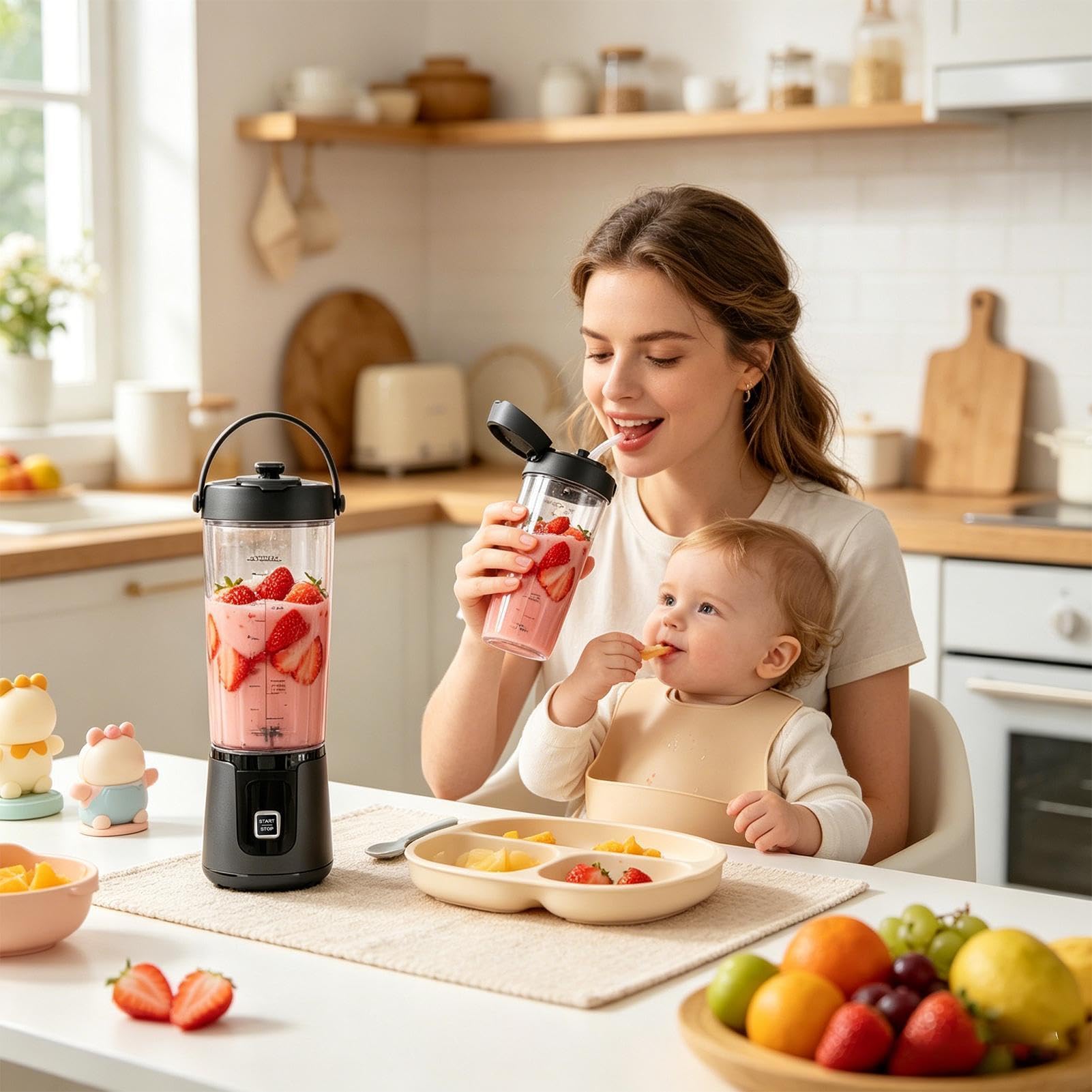 Persönlicher Mixer | LED-Display 500 ml kompakte Zitruspresse – tragbarer Zitruspresse für Saft Kaffee Getränke Lebensmittel im Freien Picknick Camping Zuhause