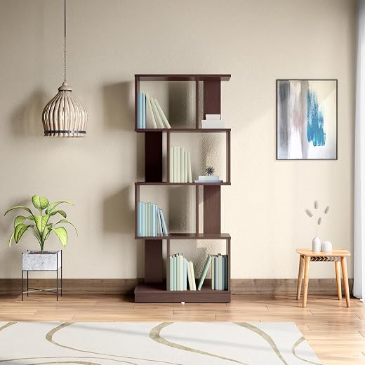 Interio by Godrej EWA Engineered Wood Book Shelf, 1-Year Warranty, Brown, Particle Board
