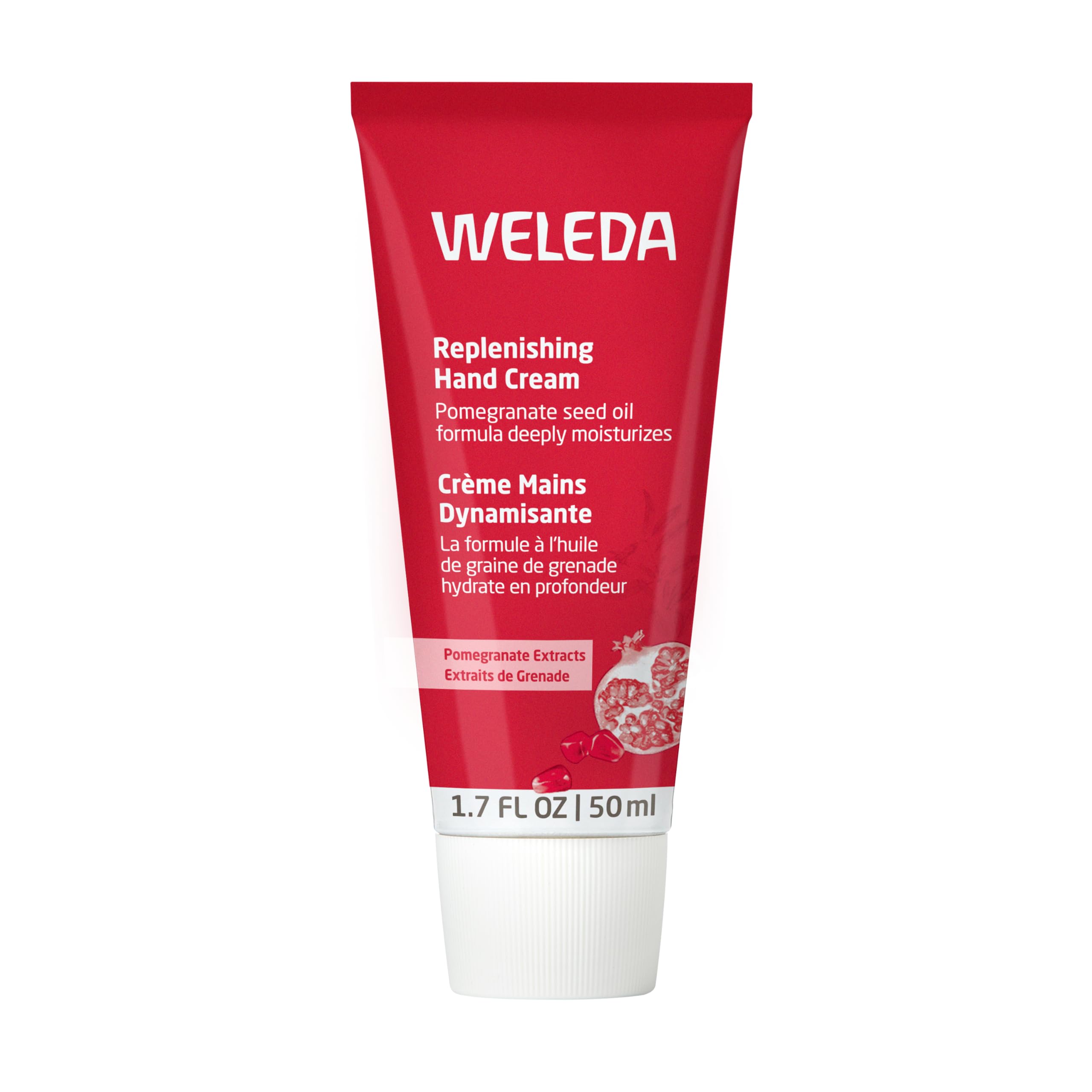 Weleda Bio Granatapfel Intensiv Handcreme, Naturkosmetik Regenerationshandcreme Gegen Pigmentflecken Und Zur Gesunden Regeneration Trockener Hände, Handcreme Zur Straffung Der Haut (1 X 50 Ml)