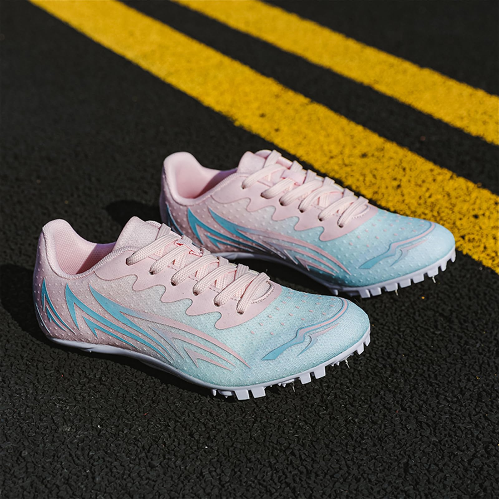 Chaussures D'athlétisme À Pointes Femmes Chaussures De Course pour Enfants Chaussures De Sport Légères pour Le Sprint Et Le Saut
