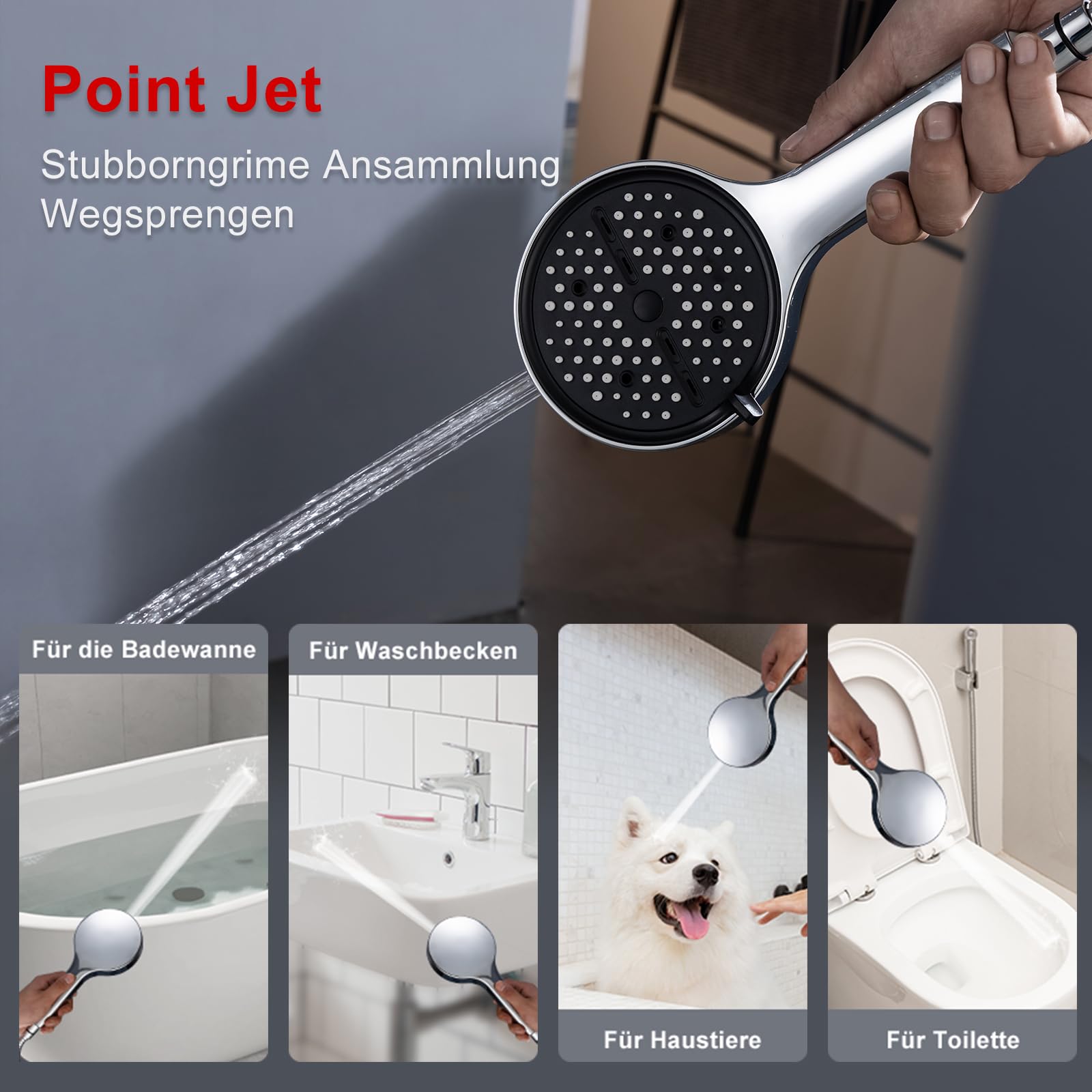 GAOZHI 32x21cm Colonna Doccia senza Miscelatore in Acciaio INOX 304 Cromato, Saliscendi Doccia Regolabile 63-105cm Set Doccia a Pioggia con Soffione Doccia Grande e Doccetta a Mano Cromo Quadrato