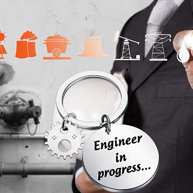 Engineer Gift Engineering Degree Jewelry Engineer Student Graduation Gift Engineer in Progress Keychain