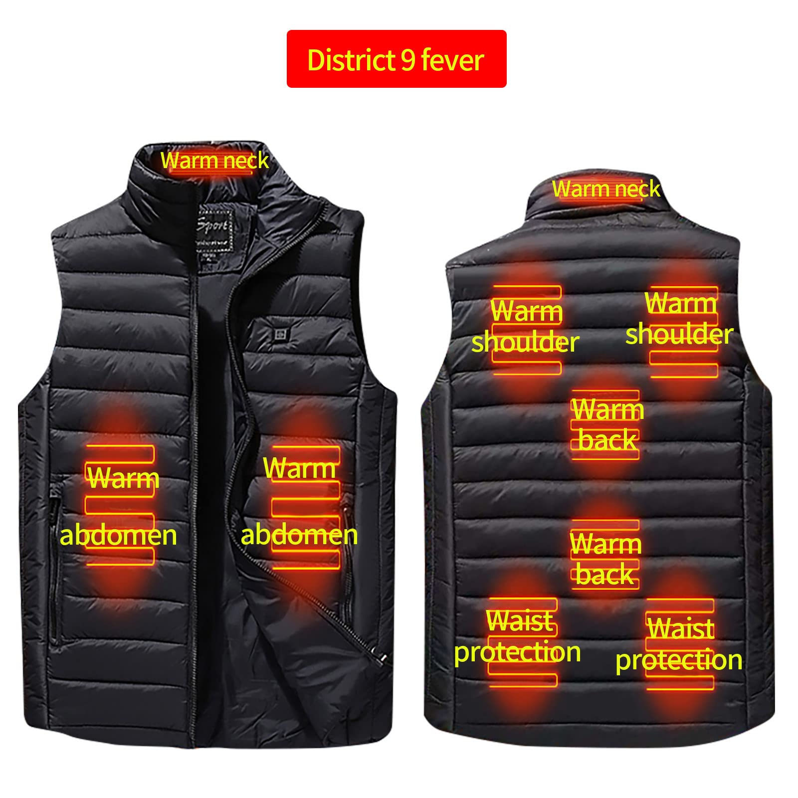 Chaleco calefactable para hombre (Reino Unido), camisetas térmicas para mujer con conexión USB, chaquetas calefactables para interiores, calentadores corporales calefactables para mujer, abr