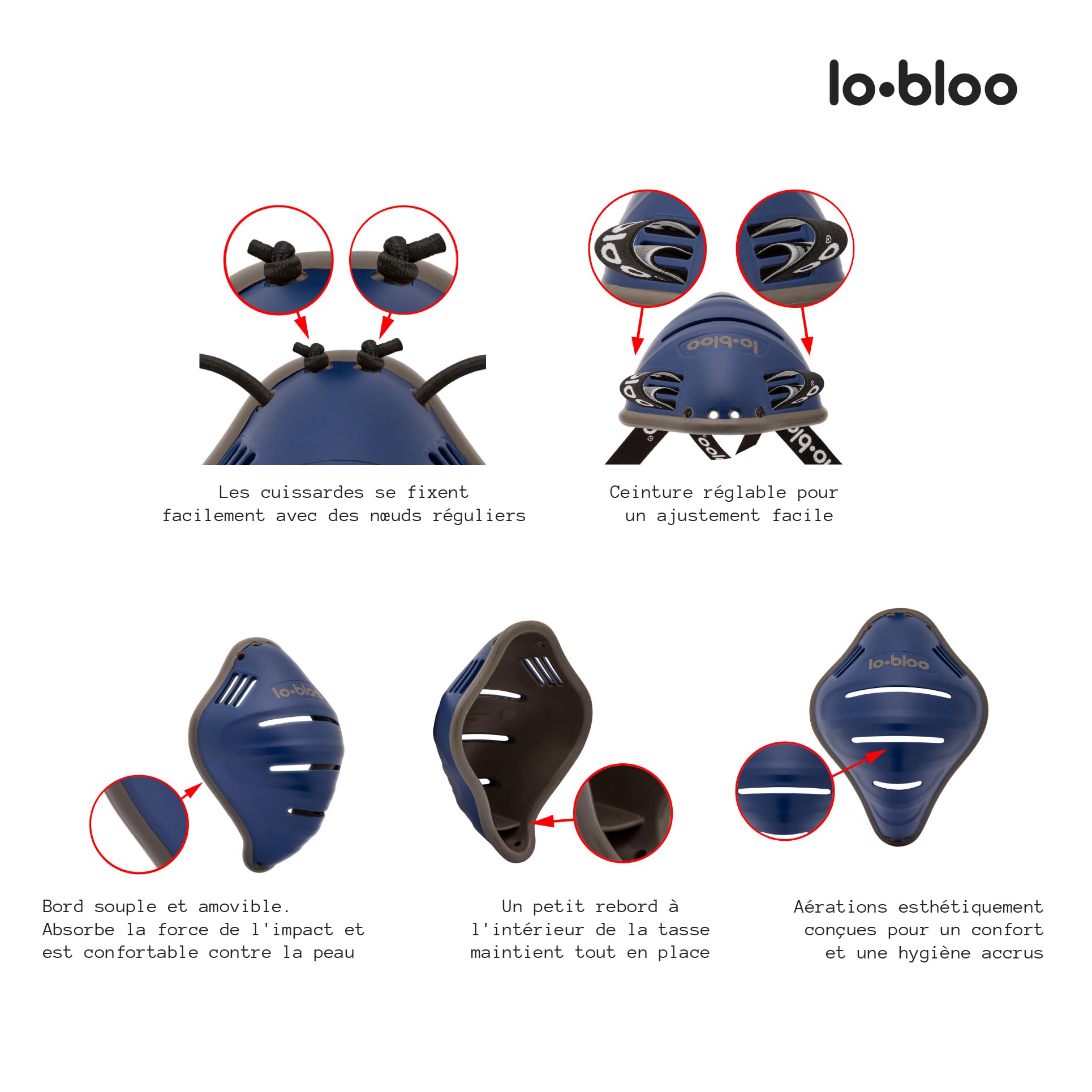 Homme Libre lobloo Coquille de Sport brevetée pour Les activités pratiquées Debout comme Le Kickboxing, Le Muay Thai, Le BMX, Le Cricket, Le Hockey, Le Baseball, Le Football. Taille Homme + 13 Ans