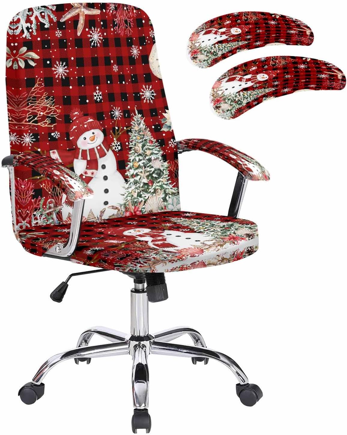 Christmas Ocean Office Chair Cover Large Stretchable with