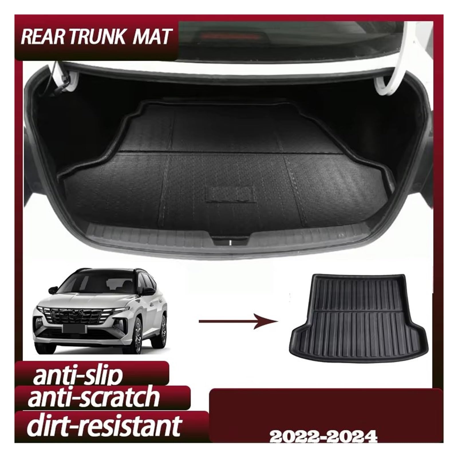 Mata do bagażnika Hyundai Tucson NX4 N-Line - Rug 2022-2024 wanna TPE
