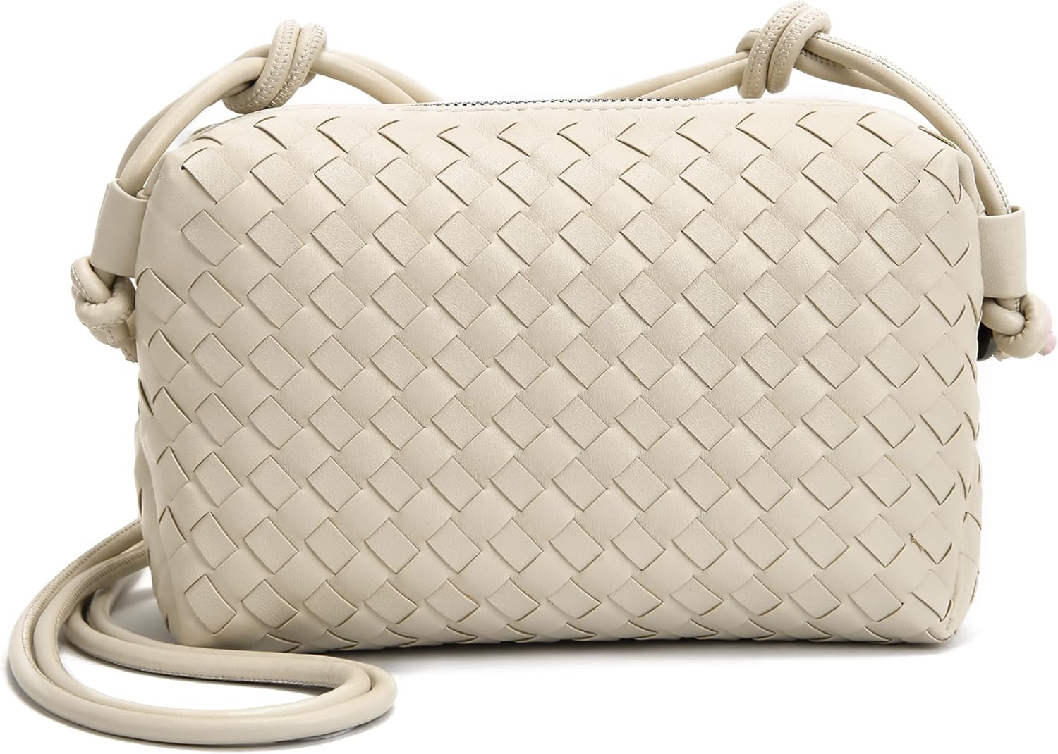 hedexe Woven Crossbody Bag for Women: Handmade Vegan Leather Purse - Quiet Luxury Minimalist for Casual Travel Daily