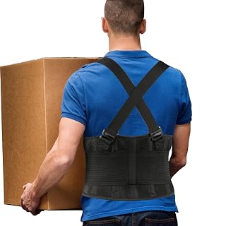 Back Brace Lumbar Back Support Belt for Women and Men - Lower Back Pain Relief - Heavy Lifting Support with Removable Adjustable Belt for Moving and Warehouse,XL/2XL(37"-45") - Amazon product rated Grade A
