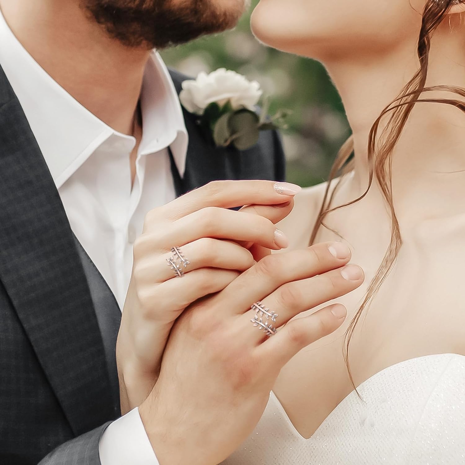 Adjustable Leaf Ring Silver Adjustable Rings for Women & Men Vintage Thumb Ring with Branch Leaves Vine Wrap Open Rings Statement Jewelry Gifts Unisex Size 5-9 - Image 6